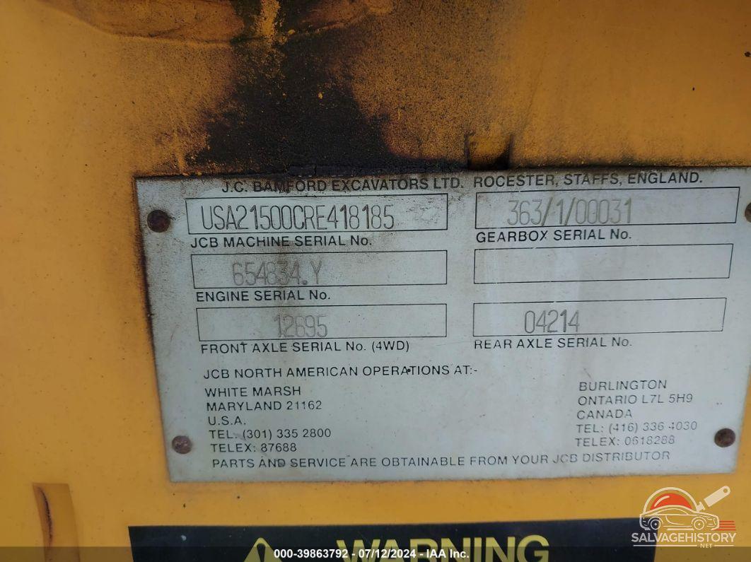 USA21500CRE418185 2004 JCB 215 photo no. 9