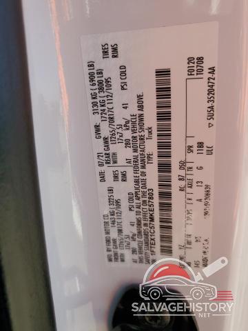1FTEX1C57MKE57803 2021 FORD F-150 photo no. 12