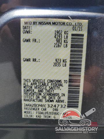 1N4AZ0CP4FC324732 2015 NISSAN LEAF photo no. 13