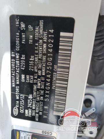 5XXGN4A75DG140214 2013 KIA OPTIMA photo no. 12