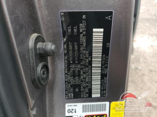 5TDYZ3DC9KS996459 2019 TOYOTA All Models photo no. 14