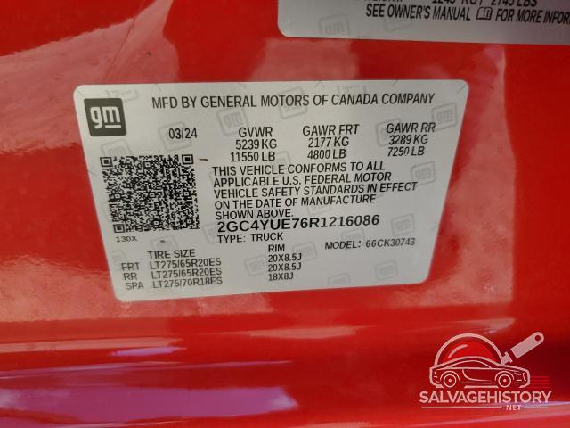 2GC4YUE76R1216086 2024 CHEVROLET ALL Models photo no. 12