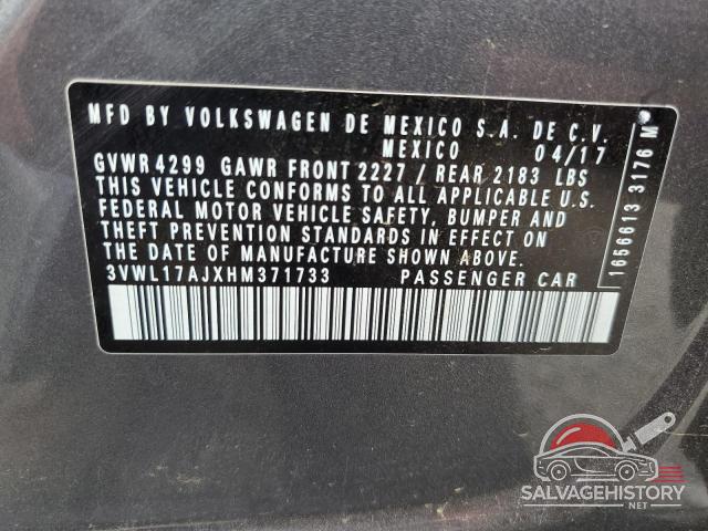 3VWL17AJXHM371733 2017 VOLKSWAGEN JETTA photo no. 12
