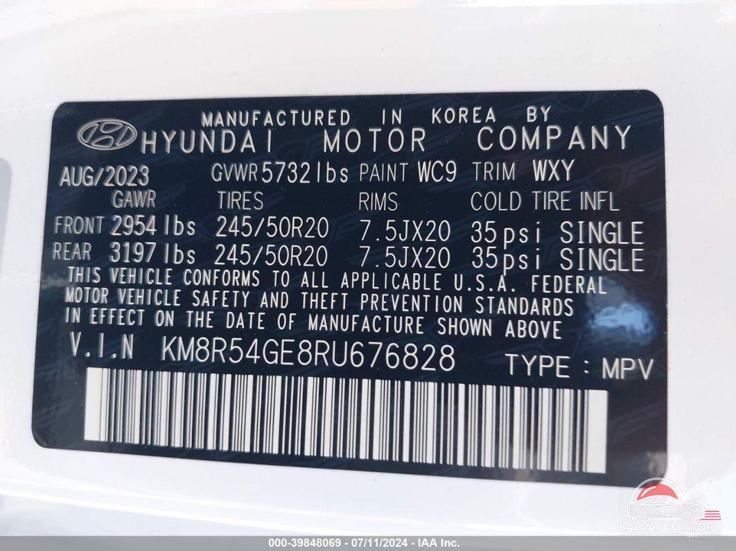 KM8R54GE8RU676828 2024 HYUNDAI PALISADE photo no. 9