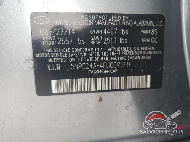 5NPE24AF4FH007569 2015 HYUNDAI SONATA photo no. 12