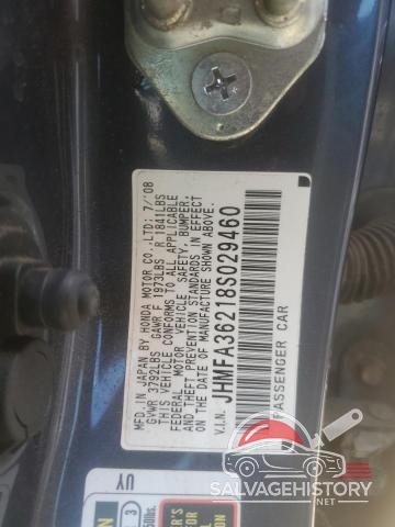 JHMFA36218S029460 2008 HONDA CIVIC photo no. 12