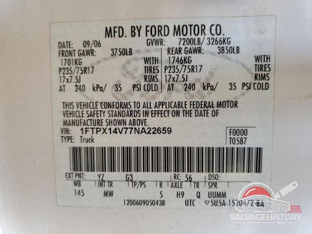 1FTPX14V77NA22659 2007 FORD All Models photo no. 13