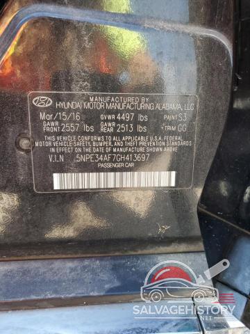 5NPE34AF7GH413697 2016 HYUNDAI SONATA photo no. 12