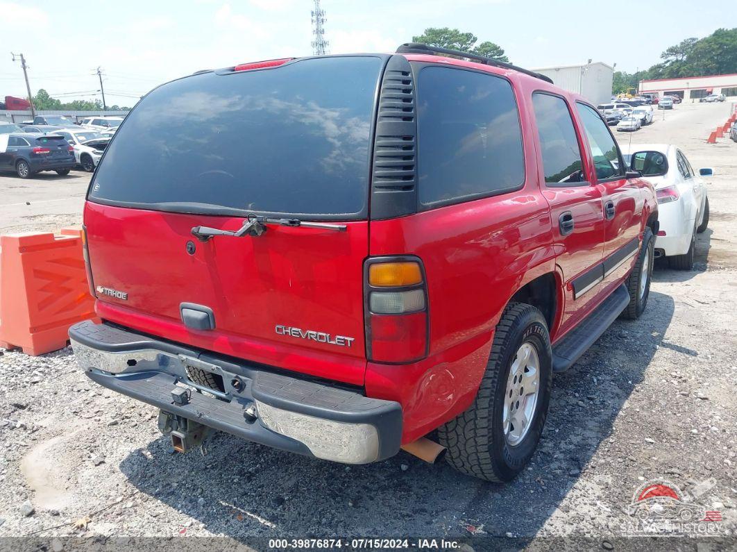 1GNEC13T45J216273 2005 CHEVROLET TAHOE photo no. 4