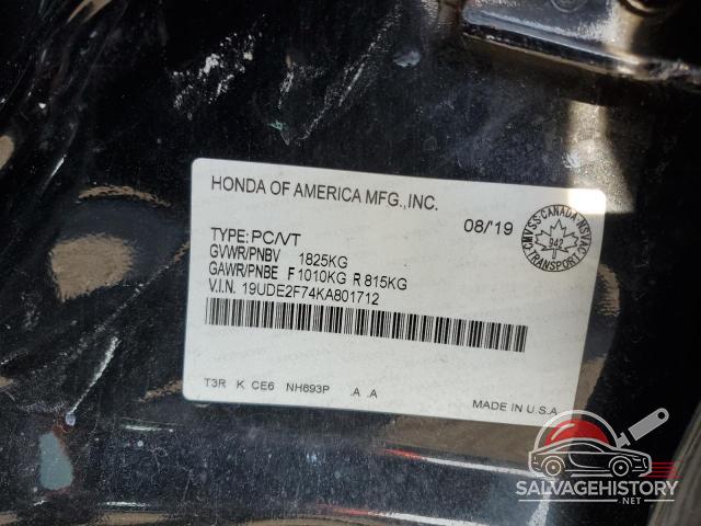 19UDE2F74KA801712 2019 ACURA ILX photo no. 12