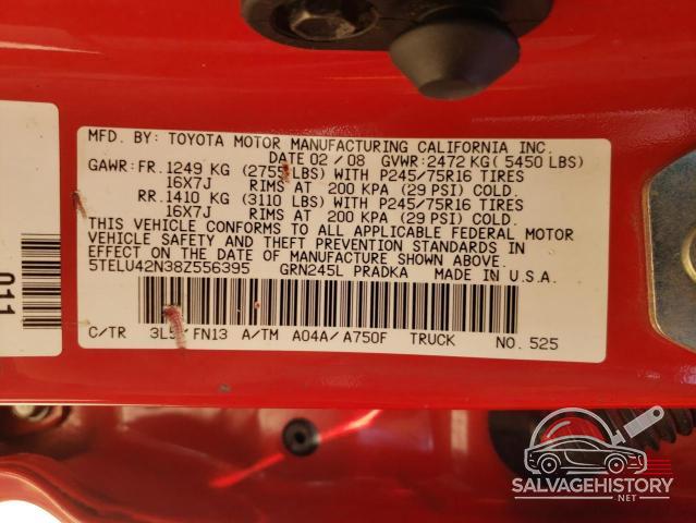 5TELU42N38Z556395 2008 TOYOTA TACOMA photo no. 12