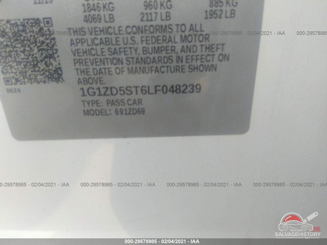 1G1ZD5ST6LF048239 2020 CHEVROLET MALIBU photo no. 9