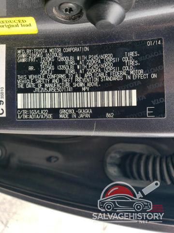 JTEZU5JR5E5071741 2014 TOYOTA 4RUNNER photo no. 14