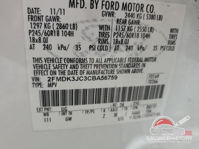 2FMDK3JC3CBA56759 2012 FORD EDGE photo no. 12