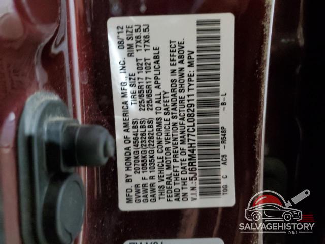 5J6RM4H77CL082911 2012 HONDA CRV photo no. 14