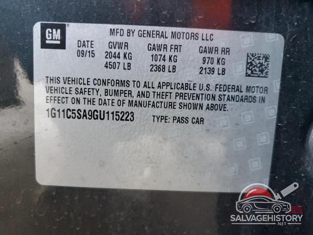 1G11C5SA9GU115223 2016 CHEVROLET MALIBU photo no. 12