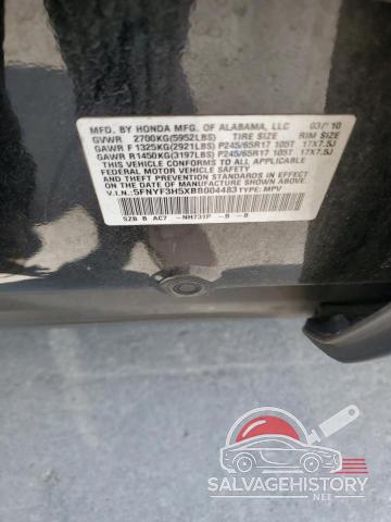 5FNYF3H5XBB004483 2011 HONDA PILOT photo no. 13