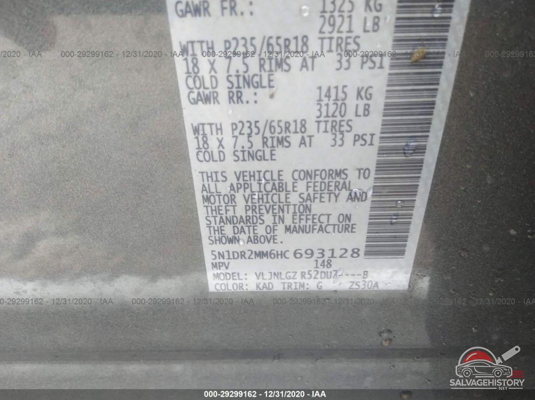 5N1DR2MM6HC693128 2017 NISSAN PATHFINDER photo no. 9