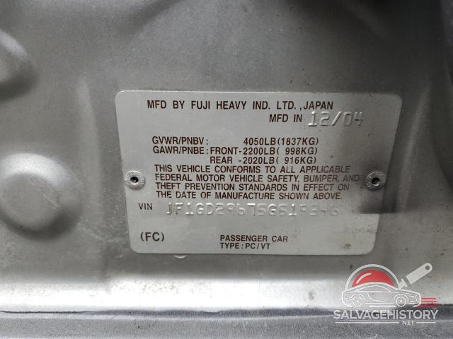 JF1GD29675G519346 2005 SUBARU WRX photo no. 13