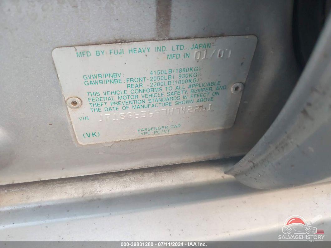 JF1SG63697H742261 2007 SUBARU FORESTER photo no. 9