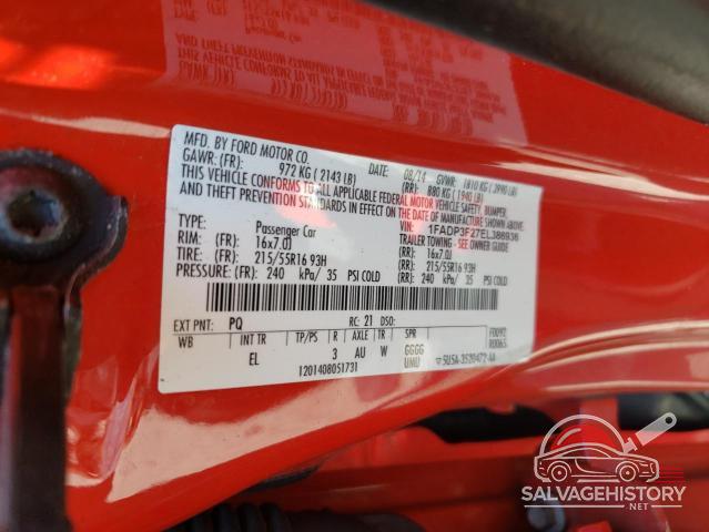 1FADP3F27EL386936 2014 FORD FOCUS photo no. 12