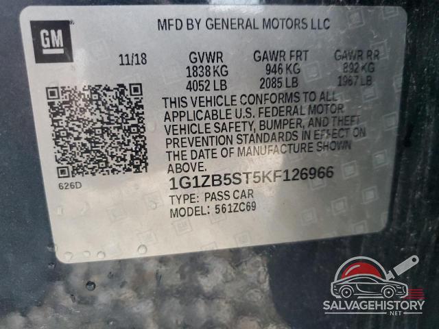 1G1ZB5ST5KF126966 2019 CHEVROLET MALIBU photo no. 12