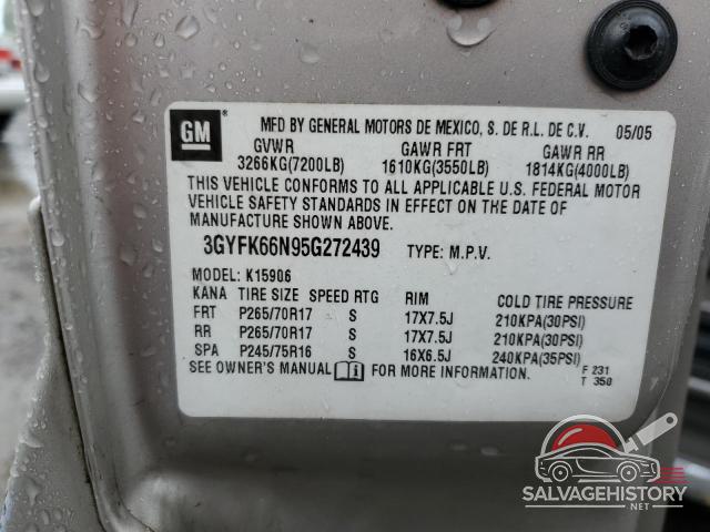3GYFK66N95G272439 2005 CADILLAC ESCALADE photo no. 13