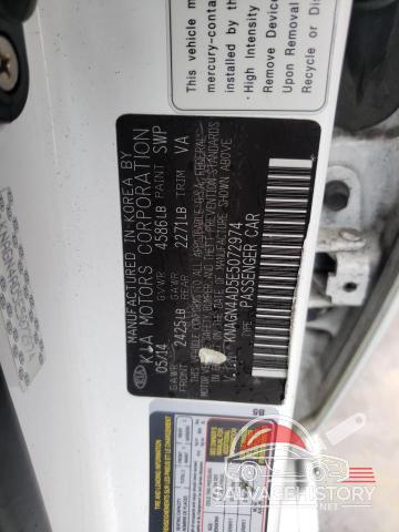 KNAGN4AD5E5072974 2014 KIA OPTIMA photo no. 12