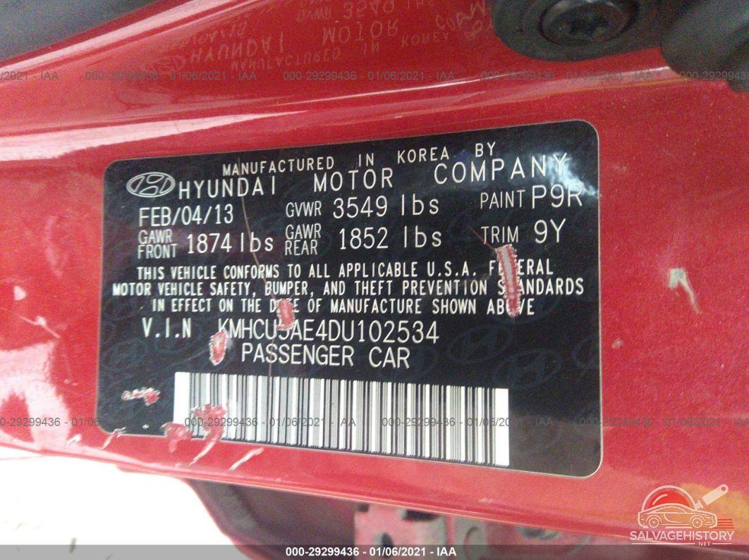 KMHCU5AE4DU102534 2013 HYUNDAI ACCENT photo no. 9