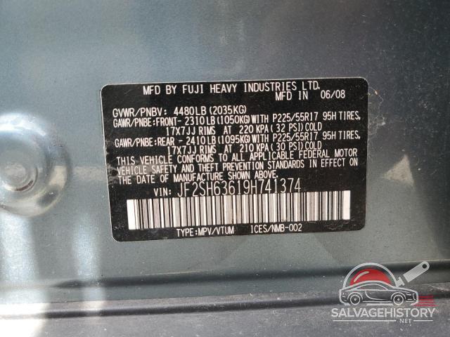 JF2SH63619H741374 2009 SUBARU FORESTER photo no. 13
