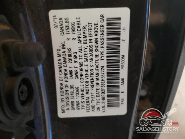 2HGFB2F58EH537724 2014 HONDA CIVIC photo no. 13