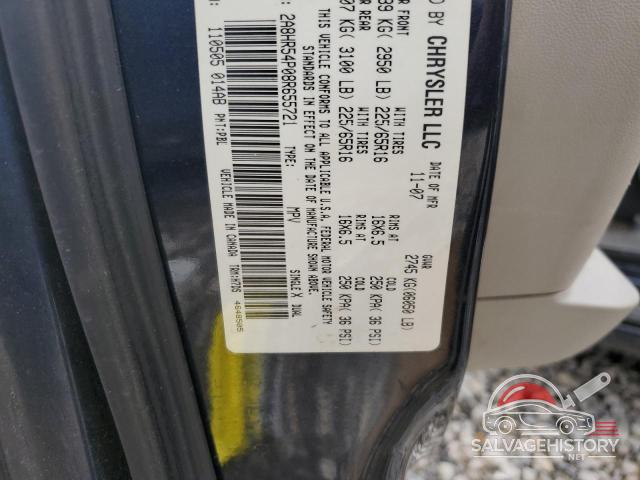 2A8HR54P08R655721 2008 CHRYSLER MINIVAN photo no. 13