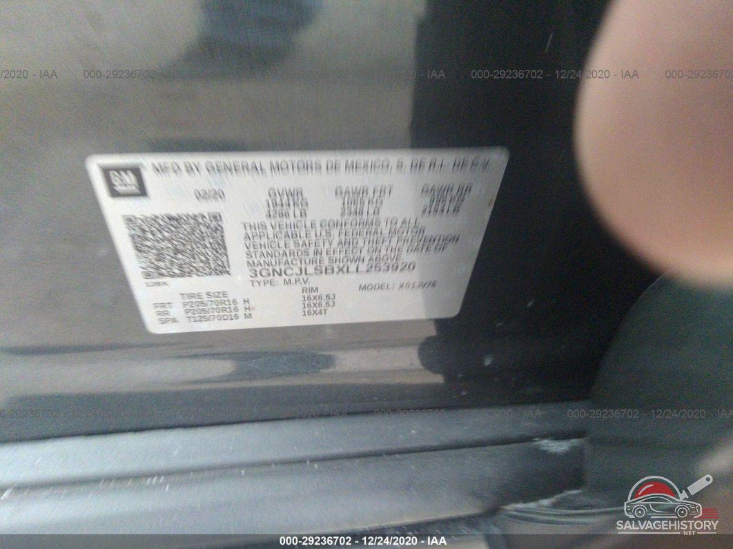 3GNCJLSBXLL253920 2020 CHEVROLET TRAX photo no. 9