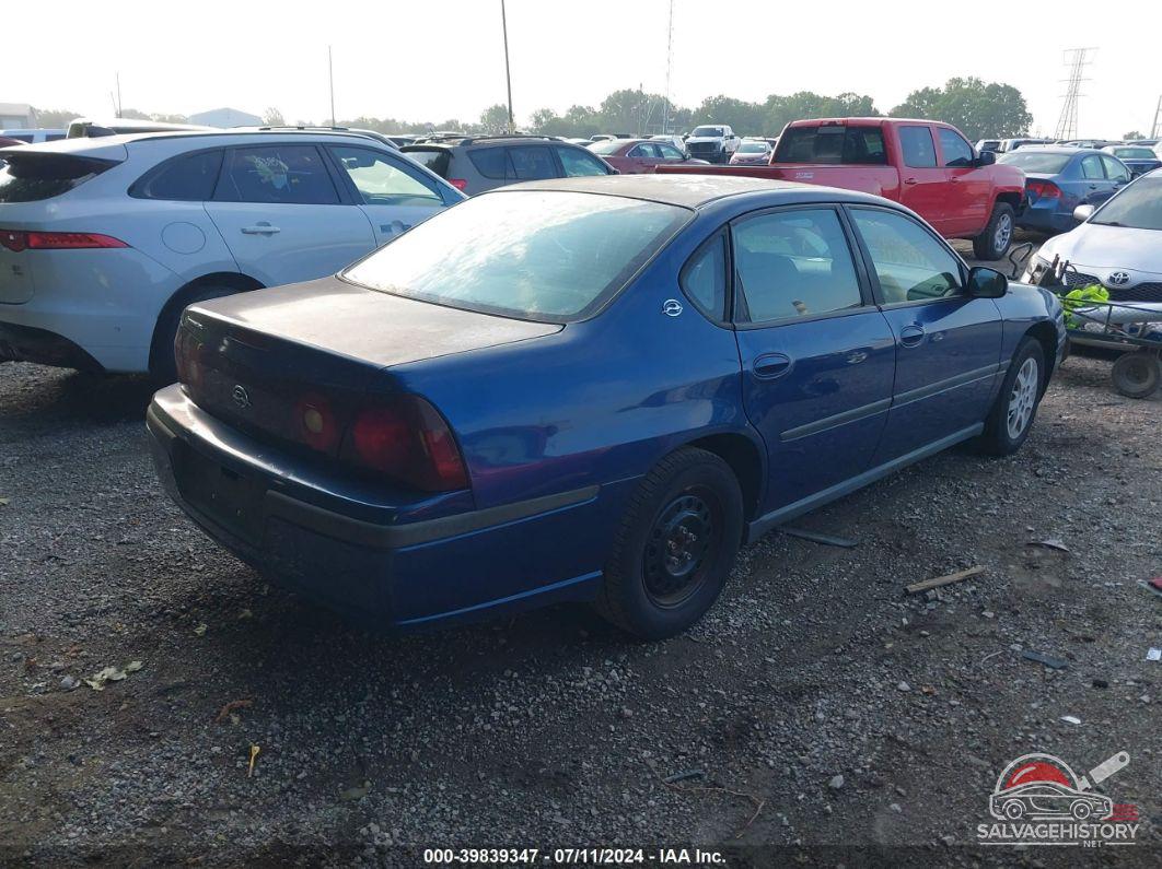2G1WF52EX39430393 2003 CHEVROLET IMPALA photo no. 4