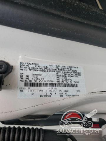 1FAHP3M26CL381342 2012 FORD FOCUS photo no. 12