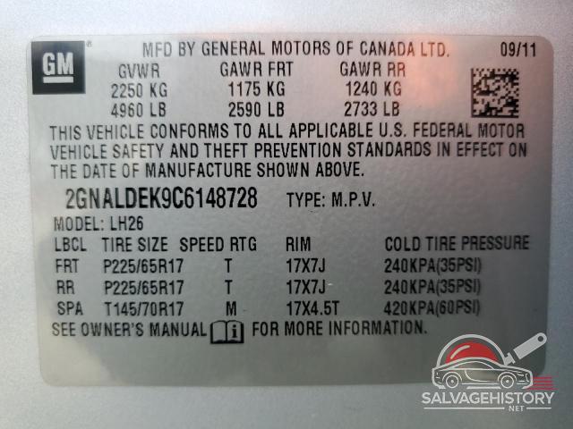 2GNALDEK9C6148728 2012 CHEVROLET EQUINOX photo no. 13