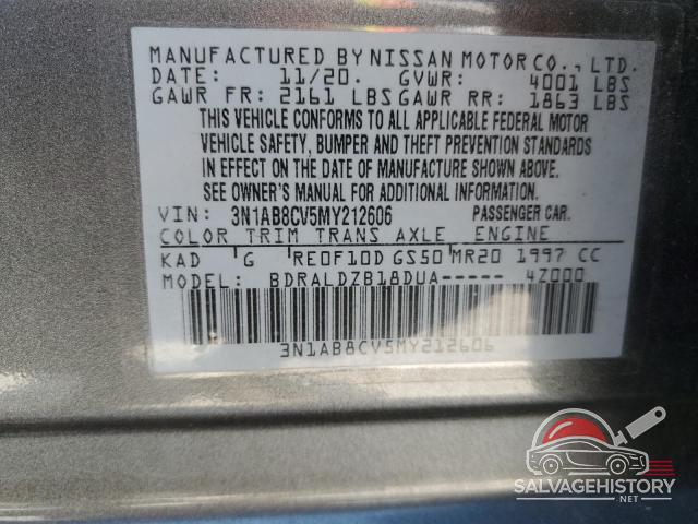 3N1AB8CV5MY212606 2021 NISSAN SENTRA photo no. 12