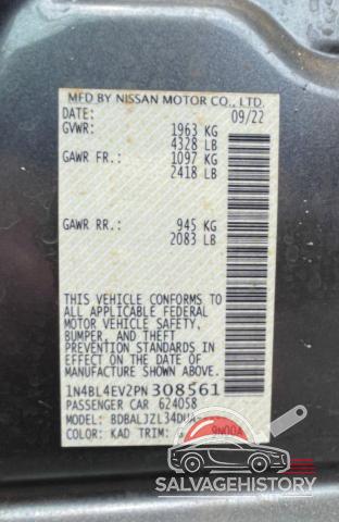 1N4BL4EV2PN308561 2023 NISSAN ALTIMA photo no. 10