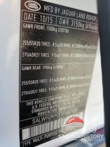 SALWR2KF0GA560434 2016 LAND ROVER RANGEROVER photo no. 13