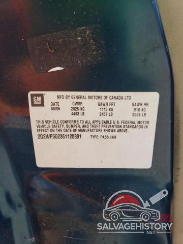 2G2WP552361120891 2006 PONTIAC GRANDPRIX photo no. 12