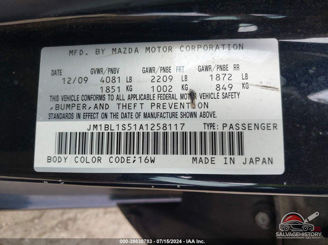 JM1BL1S51A1258117 2010 MAZDA MAZDA3 photo no. 9