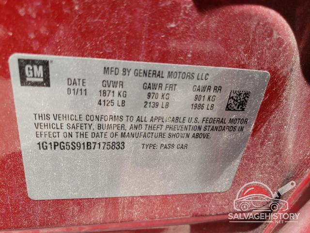 1G1PG5S91B7175833 2011 CHEVROLET CRUZE photo no. 13