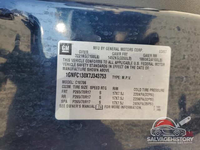 1GNFC130X7J343753 2007 CHEVROLET TAHOE photo no. 13
