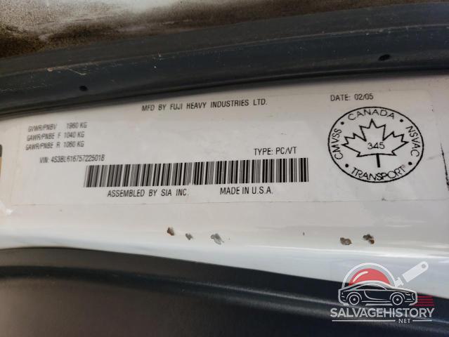 4S3BL616757225018 2005 SUBARU LEGACY photo no. 12