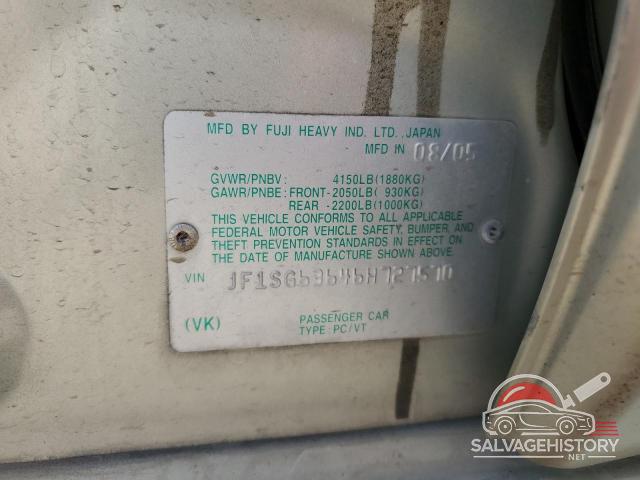 JF1SG63646H727570 2006 SUBARU FORESTER photo no. 12