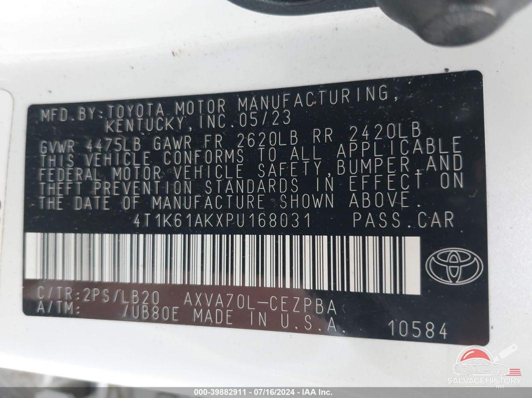 4T1K61AKXPU168031 2023 TOYOTA CAMRY photo no. 9
