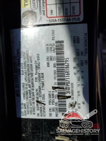3FAFP07116R186795 2006 FORD FUSION photo no. 12