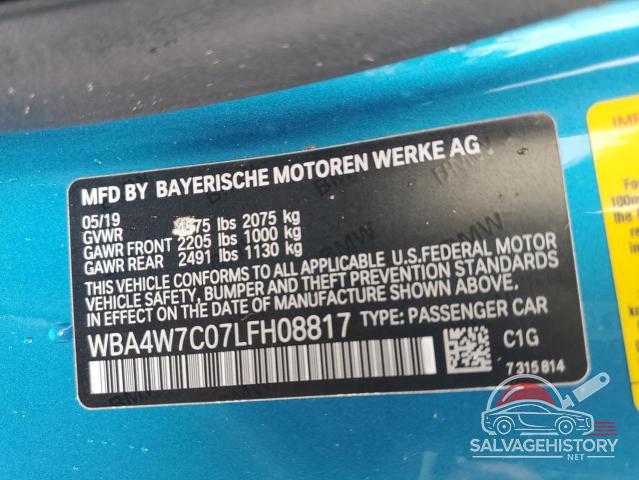 WBA4W7C07LFH08817 2020 BMW 4 SERIES photo no. 13