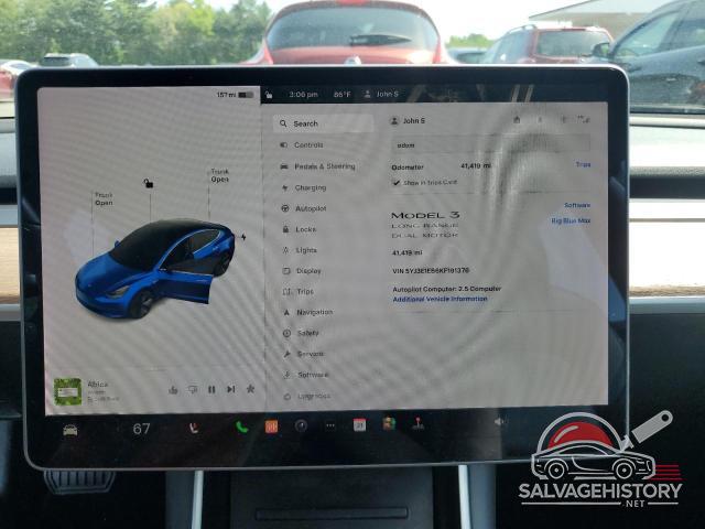 5YJ3E1EB6KF191376 2019 TESLA MODEL 3 photo no. 9