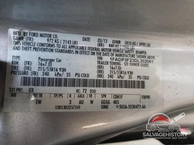 1FADP3F23DL302061 2013 FORD FOCUS photo no. 13
